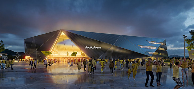 Fotbalový palác za polárním kruhem. Soupeř Slavie chystá unikátní stadion