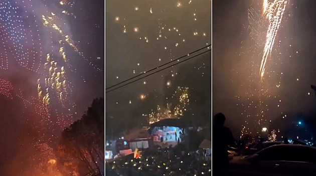 VIDEO: Panika na světelné show v Číně. Hořící drony začaly padat mezi diváky